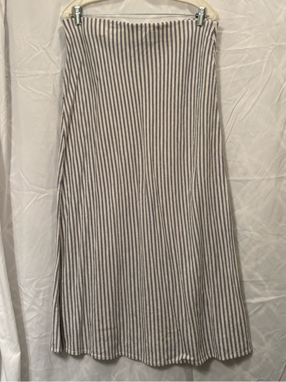 a new day Blue and White Striped Maxi Skirt